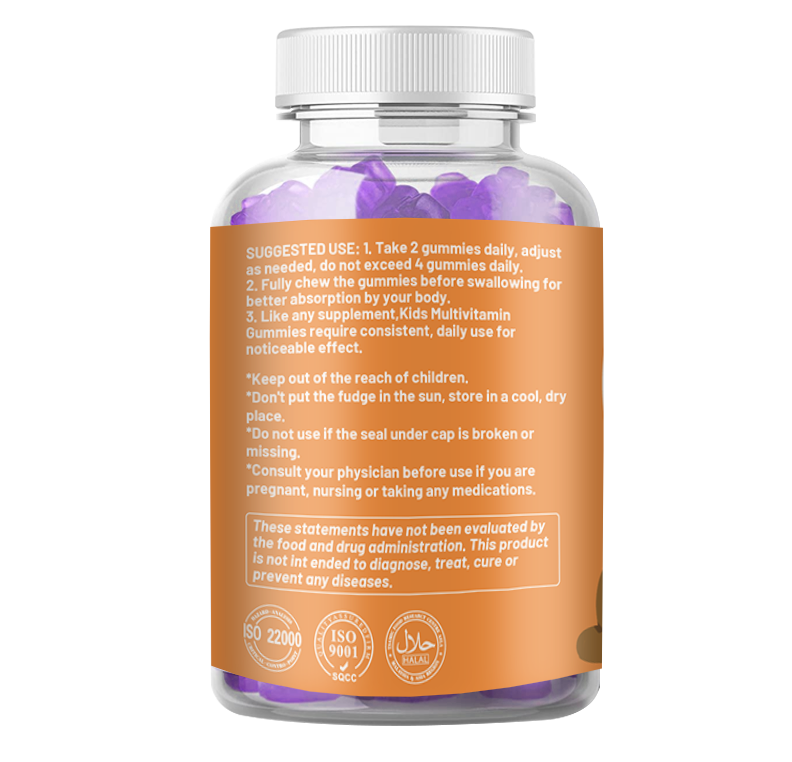 Winstown Daynee OEM Brand Natural Multivitamin Gummy for Kids Halal Vitamins Gummies Candy Tablet GMP Factory with ISO HACCP