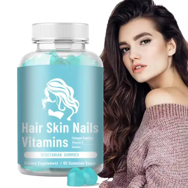 OEM Biotin Gummies Beauty Production Hair Skin Nails Vitamins Gummy Supports Faster Hair Growth Stronger Nails Skin Care