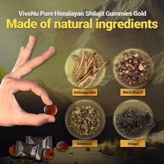 Authentic 100% Natural Minerals Gummies Individually Wrapped Pure Himalayan Gold Shilajit Gummies Rich Ashwagandha Supplement