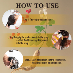 Natural Shampoo Strengthening Hair Care with Ginseng Scented Anti Hair Loss Natural Herbal Ingredients Champu