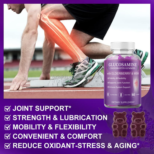 Low MOQ Best Joint Supplement Bone Healthy Sugar Free OEM Factory Glucosamine Chondroitin Gummies MSM Gummy Lubrication