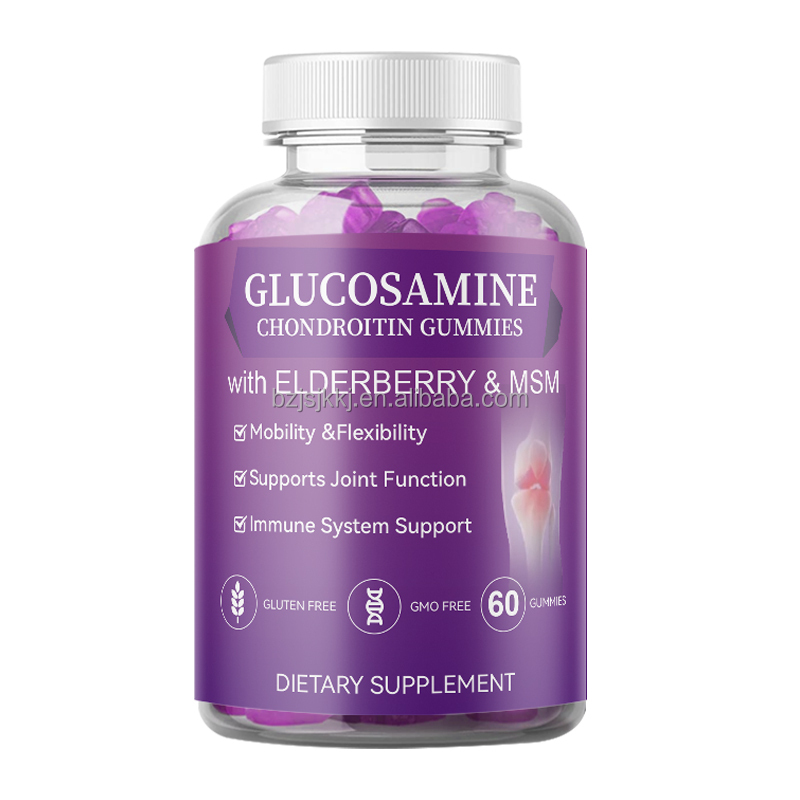 Low MOQ Best Joint Supplement Bone Healthy Sugar Free OEM Factory Glucosamine Chondroitin Gummies MSM Gummy Lubrication