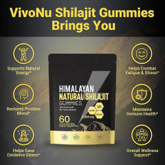 Authentic 100% Natural Minerals Gummies Individually Wrapped Pure Himalayan Gold Shilajit Gummies Rich Ashwagandha Supplement