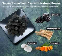 Authentic 100% Natural Minerals Gummies Individually Wrapped Pure Himalayan Gold Shilajit Gummies Rich Ashwagandha Supplement