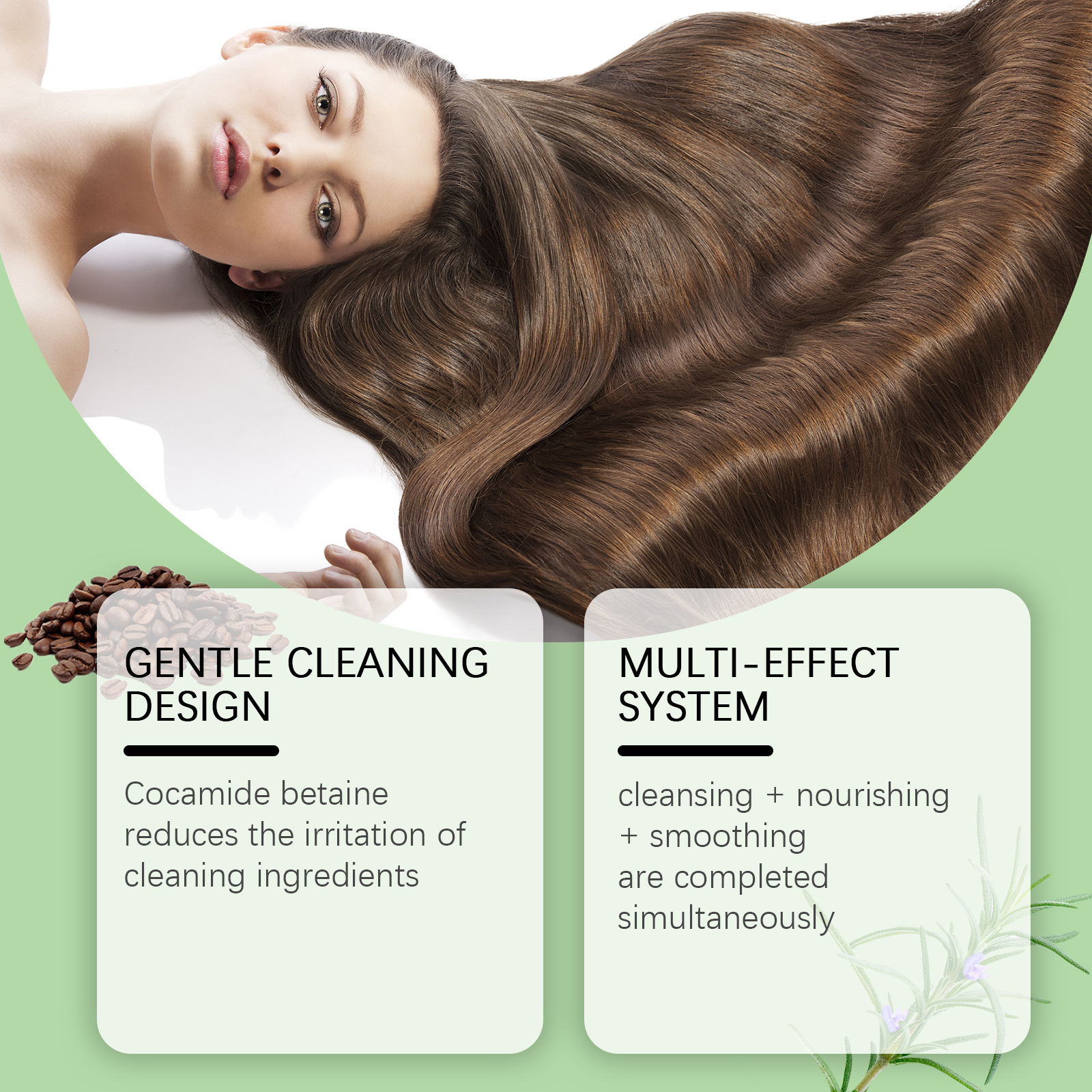 Private Logo Organic Rosemary Thickening Shampoo for Hair & Scalp Cleansing Refreshing Anti-Frizz Nourishing Hair Products