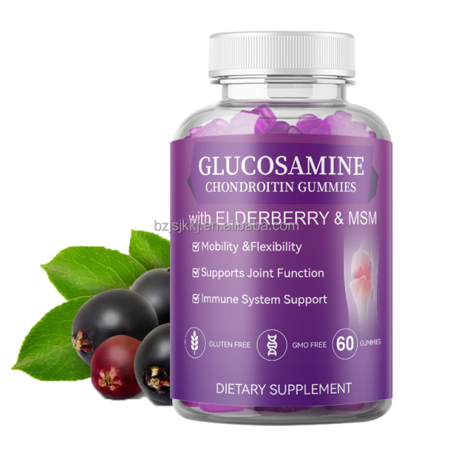Low MOQ Best Joint Supplement Bone Healthy Sugar Free OEM Factory Glucosamine Chondroitin Gummies MSM Gummy Lubrication