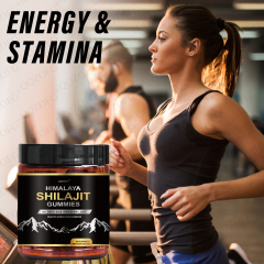 Shilajit Gummies,Himalayan Premium Ingredient Shilajit, Gokshura,Fulvic Acid & 85+ Trace Minerals, Non-GMO,100% Natural &Organic