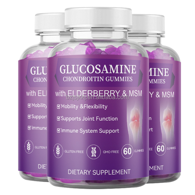 Low MOQ Best Joint Supplement Bone Healthy Sugar Free OEM Factory Glucosamine Chondroitin Gummies MSM Gummy Lubrication