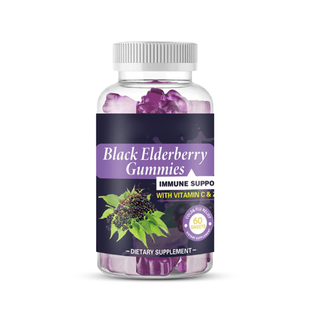 Advanced Black Elderberry Gummies  Immune Booster Flu Relief Anti-Inflammatory & Heart Health
