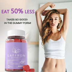 WELLBODY OEM/ODM Private Label Factory Supply Halal Natural Organic Saffron Extract Gummies with Rhodiola Rosea Extract