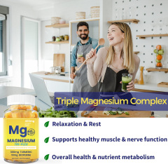 Hot Selling 60pc Vegan Gummy Triple Magnesium Complex Citrate Gummies for Relaxation&Rest
