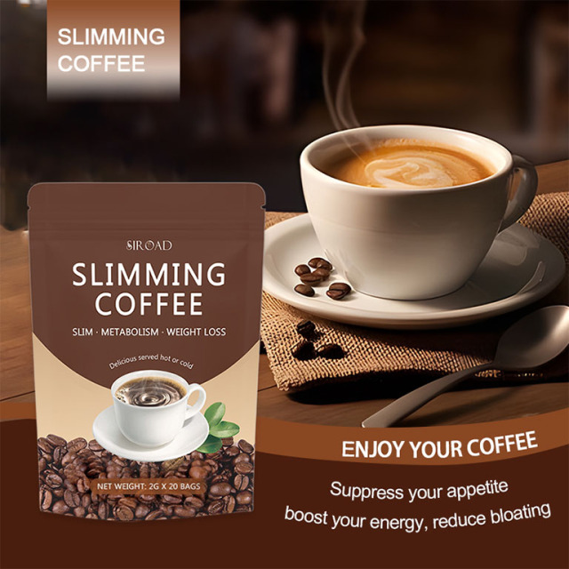 Natural Slimming Fat Burner Slimdiet Instant Cafe Meal Replacement Powder for Fitness and Control Box Packaging