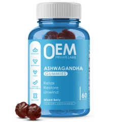 Custom LOGO Ashwagandha Maca Root Gummies Supplements and l Theanine Gummies