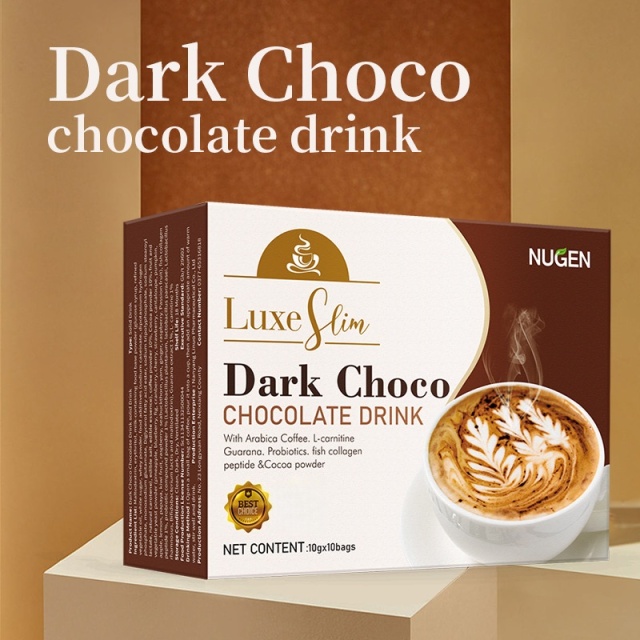 Dark Chocolate Instant Drinks Coffee Infused Freeze-dried Cream Collagen Peptide Plant Extracts for Adults Herbal Supplement