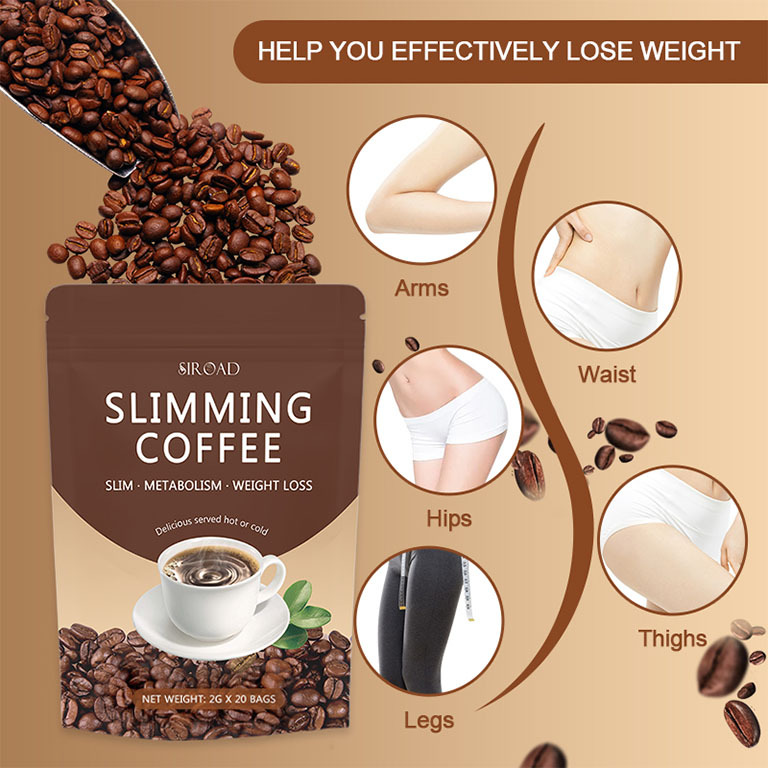 Natural Slimming Fat Burner Slimdiet Instant Cafe Meal Replacement Powder for Fitness and Control Box Packaging