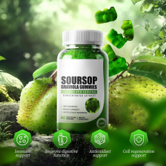 Graviola Soursop Leaves Extract Vitamin C Zinc Supplement Customizable Organic Soursop Graviola Gummies