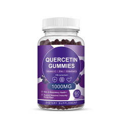 Quercetin Protect Gummies - Respiratory Defense, Immune Power & Stress Calm for Health with Elderberry, VC & Bromelain