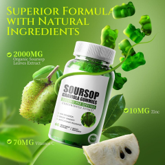 Graviola Soursop Leaves Extract Vitamin C Zinc Supplement Customizable Organic Soursop Graviola Gummies