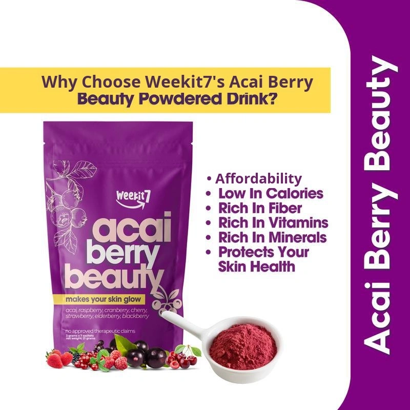 Healthy Beauty Fruit Powder Acai Berry & Cranberry Raw Specialty Juice in Bagged Tea Flavor Tea Specialty