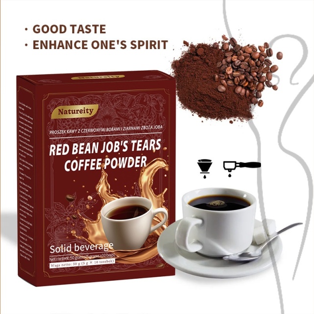 Cross-Border Red Bean Job's Tears Coffee Powder Herbal Supplements with *Sample Available