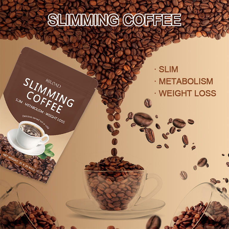 Natural Slimming Fat Burner Slimdiet Instant Cafe Meal Replacement Powder for Fitness and Control Box Packaging