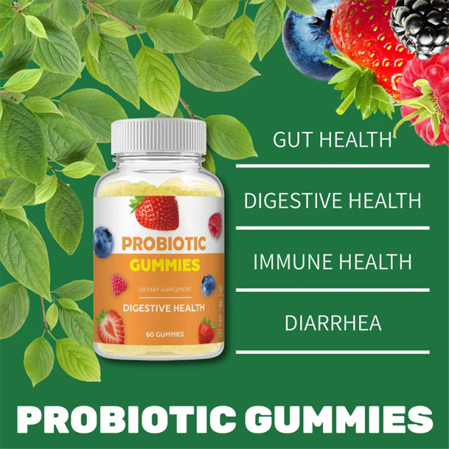 OEM Hot Selling Probiotic Gummies Vegan Natural Popular Digestive Support Gummies Digestive Health Dietary for Immune Health