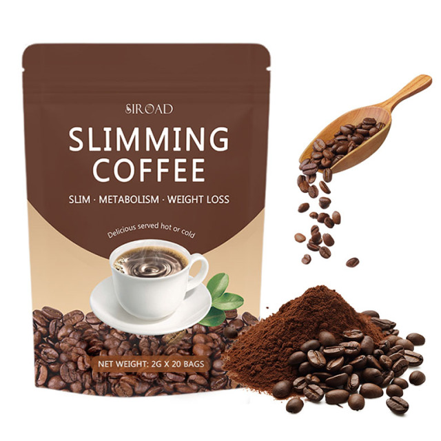 Natural Slimming Fat Burner Slimdiet Instant Cafe Meal Replacement Powder for Fitness and Control Box Packaging