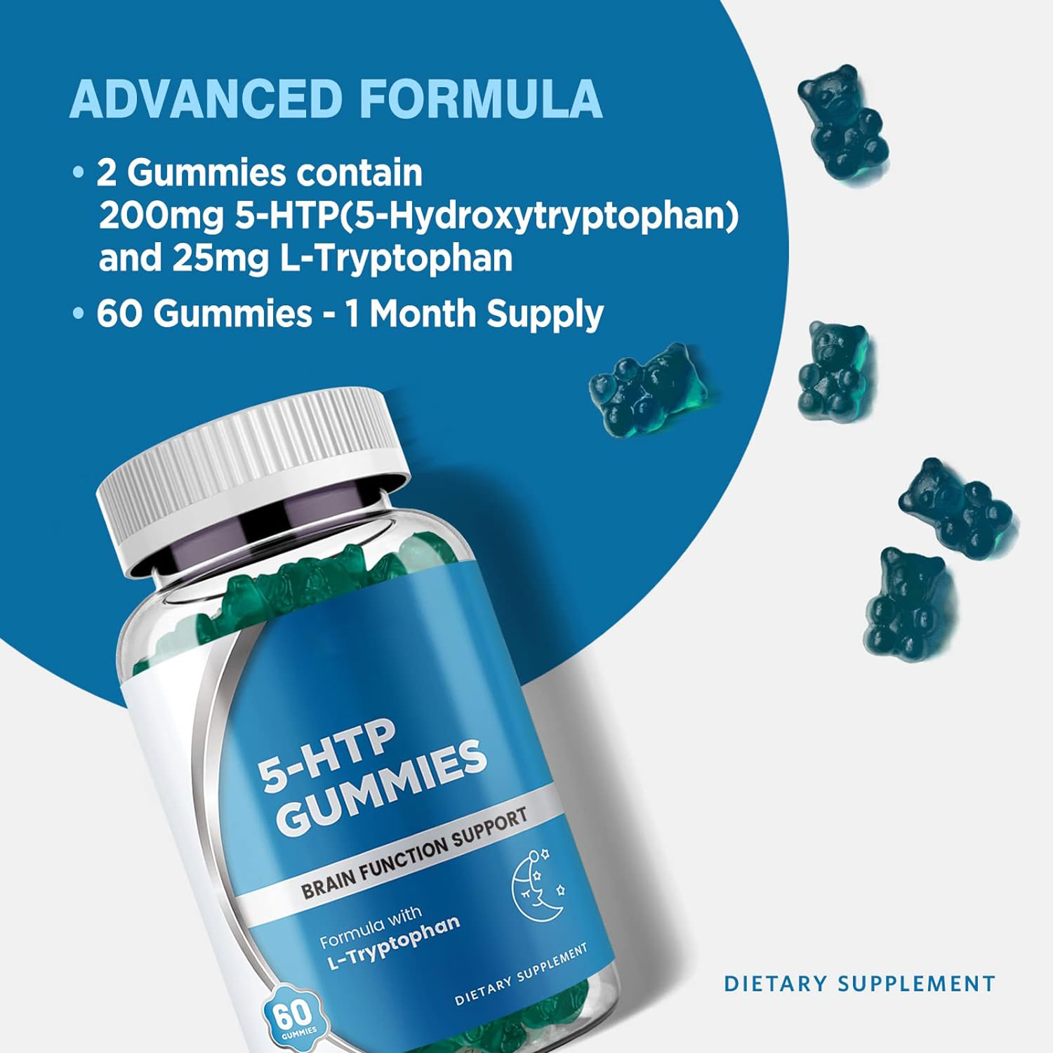 OEM Supplement Sleep Vegan 200mg Bear 5-Htp Gummies