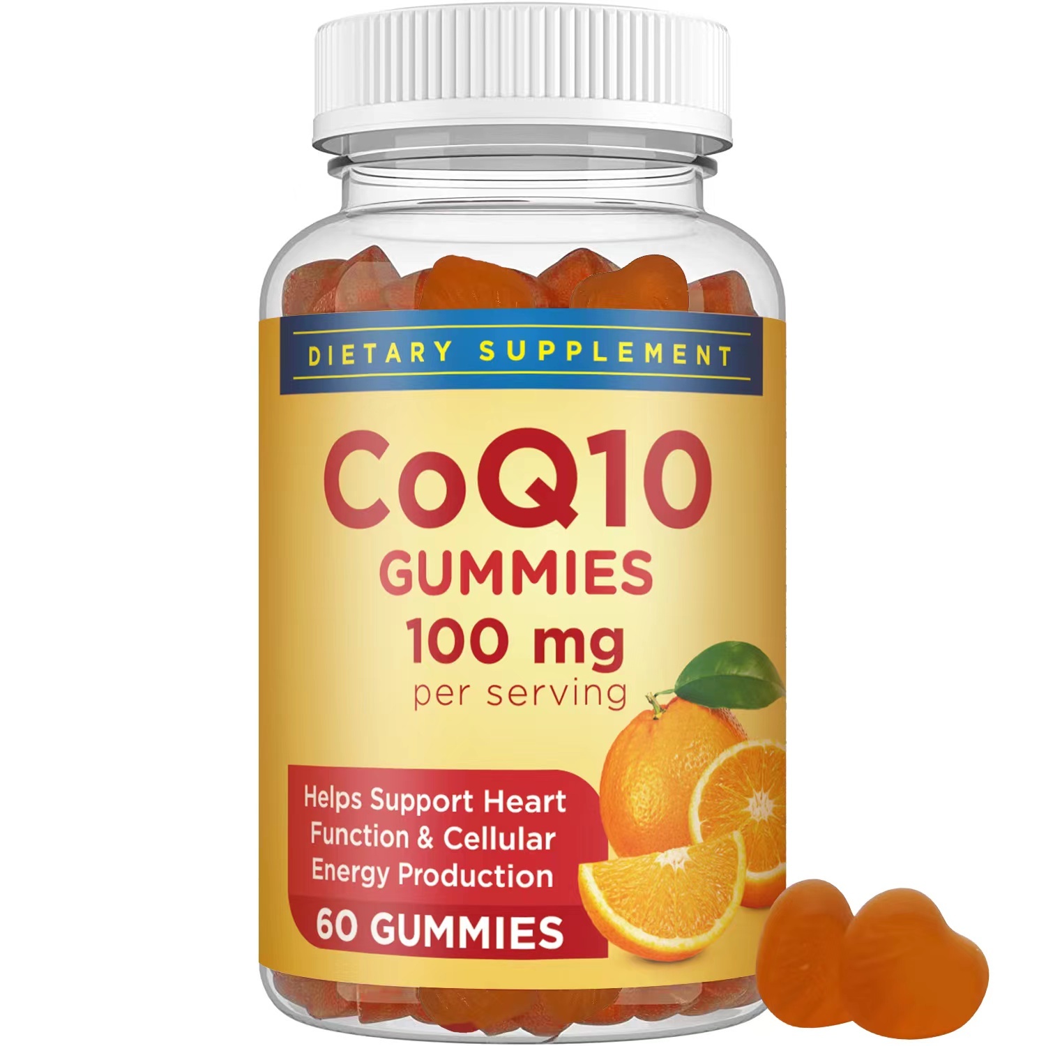 OEM Customize Logo Coenzyme Ubiquinol Gummies Healthy Heart Energy Support Coq10 Gummies