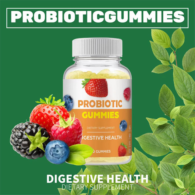 OEM Hot Selling Probiotic Gummies Vegan Natural Popular Digestive Support Gummies Digestive Health Dietary for Immune Health