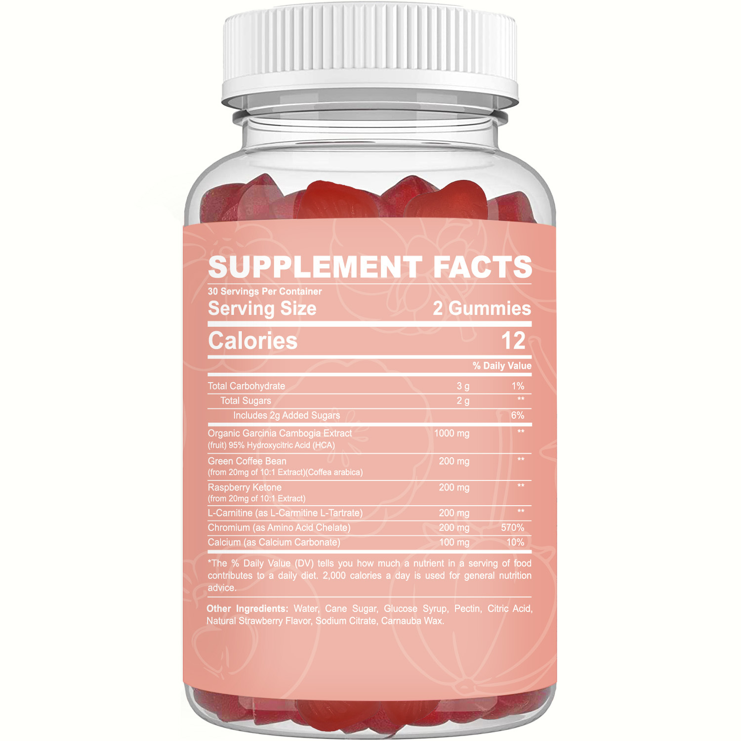 Organic Garcinia Cambogia Slimming Gummies Health Weightloss Slimming Products for Weight Loss