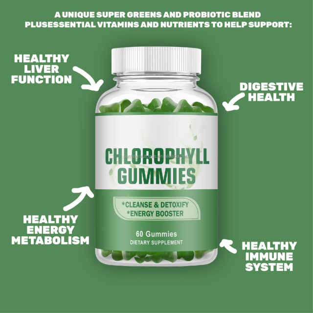 Vitahealthy OEM/ODM Factory Supply Halal Organic Chlorophyll Gummies Natural Body Health Energy Booster Healthcare Supplement