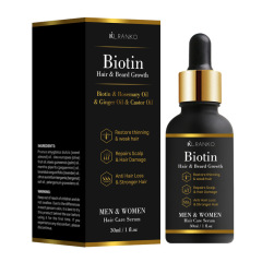 Customizable Hair Growth Essential Oil with Organic Peppermint Ginger Herbal Ingredients Vegan Nourishing and Logo Added