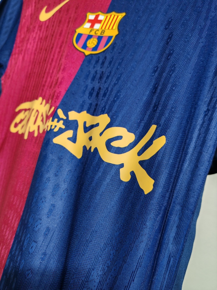 Limited Edition FC BARCELONA x TRAVIS SCOTT 24/25 men's home jersey-Player version（巴塞罗那）