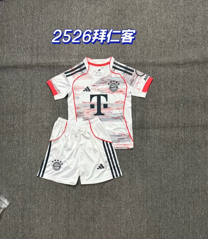 2526 Bayern away - Children's set - Fan version（2526拜仁客场-儿童套装）
