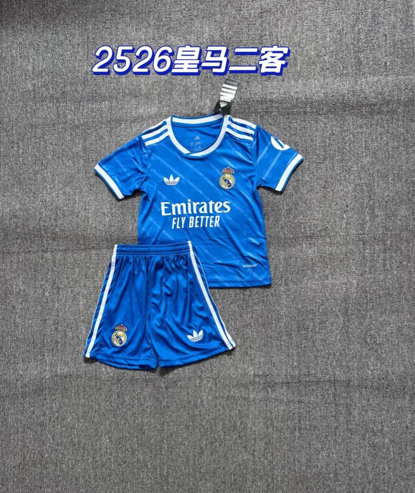 2526 Real Madrid Two Guest - Children's Set - Fan Edition（2526皇家马德里二客-儿童套装）