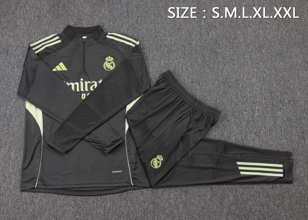 B2582 # _2526 Half Pull Real Madrid Grey Green