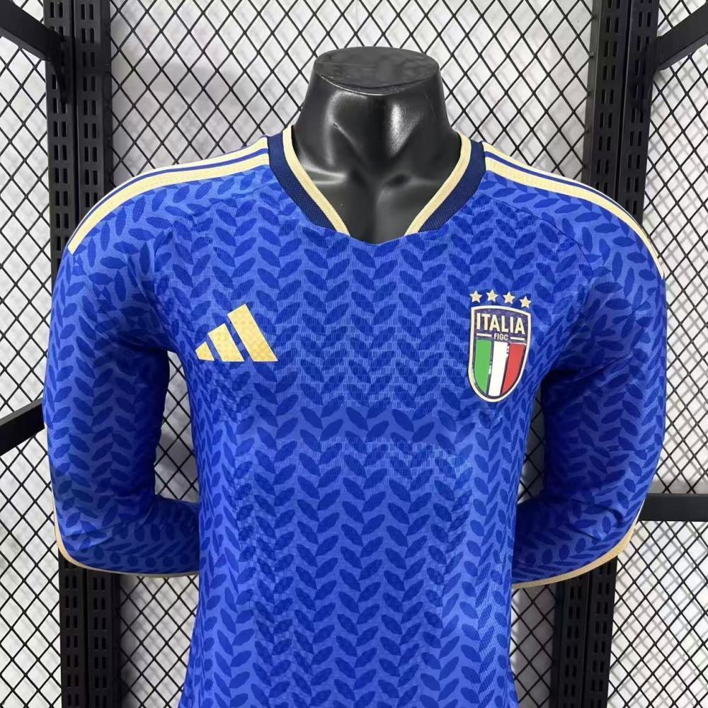 2026 World Cup Italy home Long sleeves Player version（2024世界杯意大利主长袖-球员版）