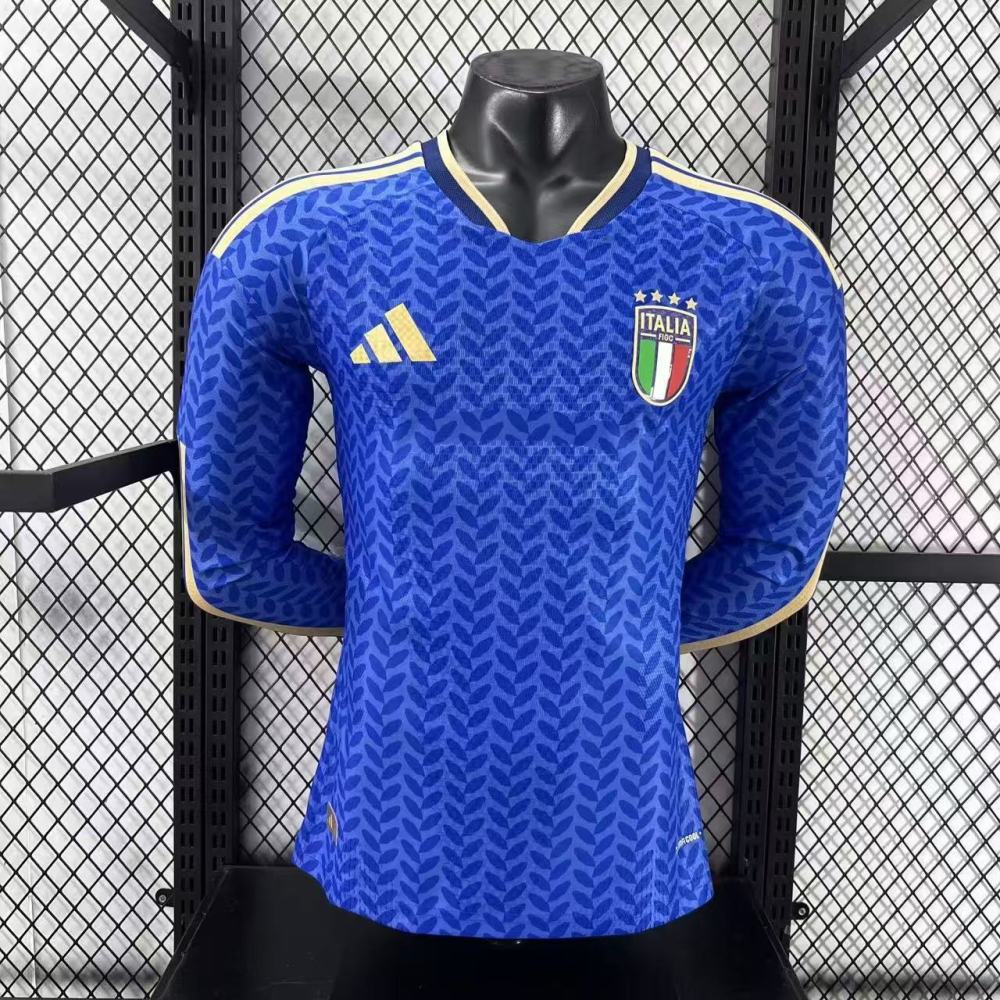 2026 World Cup Italy home Long sleeves Player version（2024世界杯意大利主长袖-球员版）