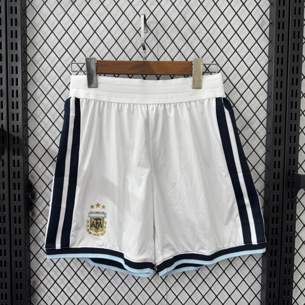 2026 World Cup  Argentina  Player version football  shorts （2026世界杯阿根廷白色裤子）