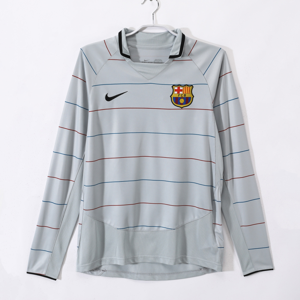 03-04 Barcelona away Long sleeve Retro jerseys