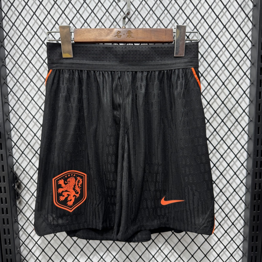 2026 World Cup  Netherlands away Player version football  shorts （2026世界杯荷兰客场黑色球员裤子）