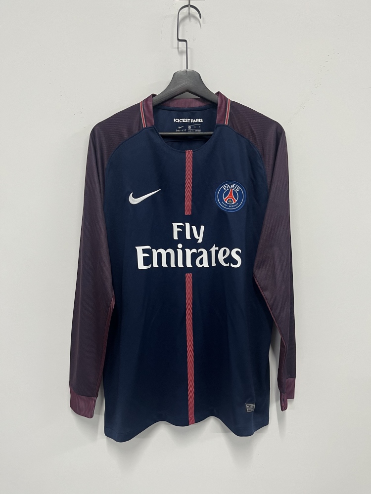 17-18 Paris Saint-Germain Long home  retro jersey PSG （17-18巴黎主长袖）