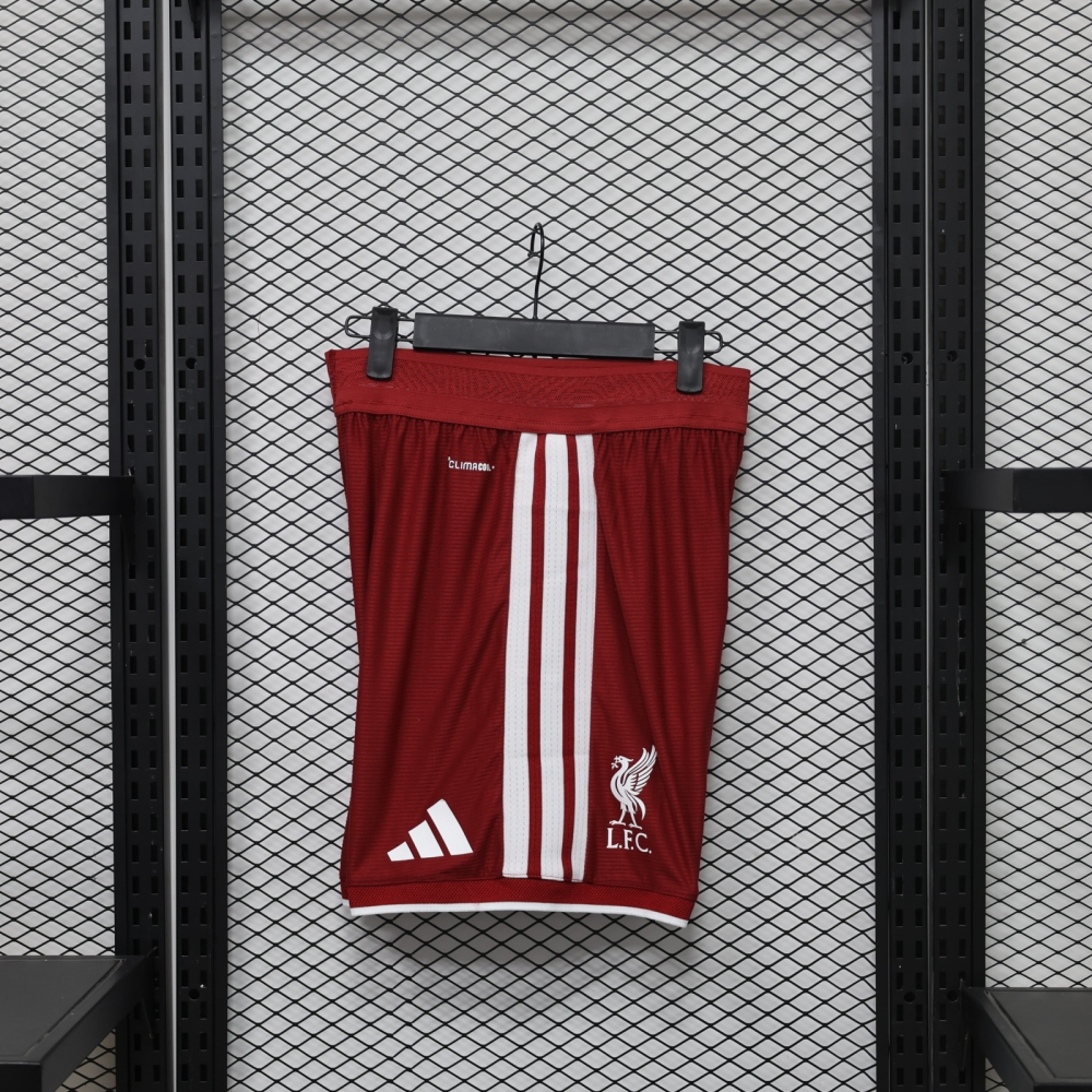26-27 Liverpool home Player version football  shorts （26-27利物浦主场球员版裤子）