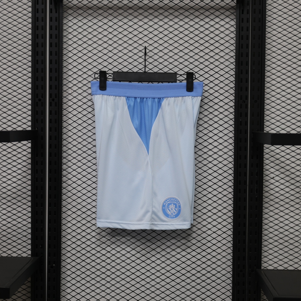 26-27 Manchester City home player version football  shorts （26-27曼城主场球员版裤子）