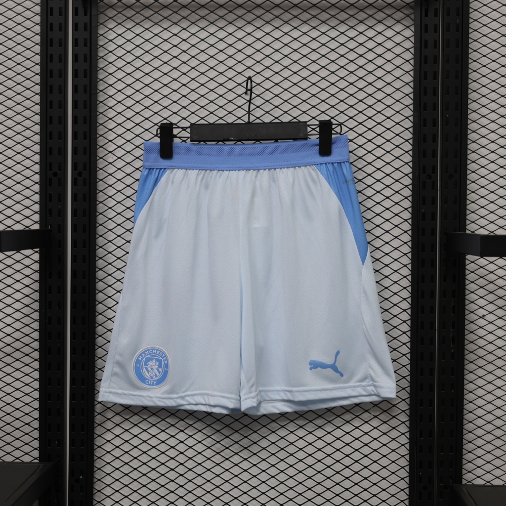 26-27 Manchester City home player version football  shorts （26-27曼城主场球员版裤子）