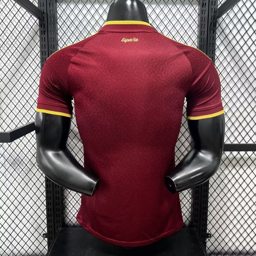 2026 Spain red two star champion edition player edition（2026西班牙红色-两星-球员版-默认带金盾）