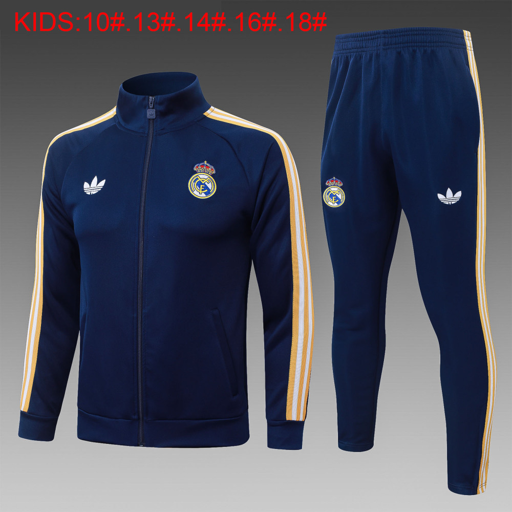 E26035 # 2627 Long Pull Real Madrid Deep Baolan Children's Clothing
