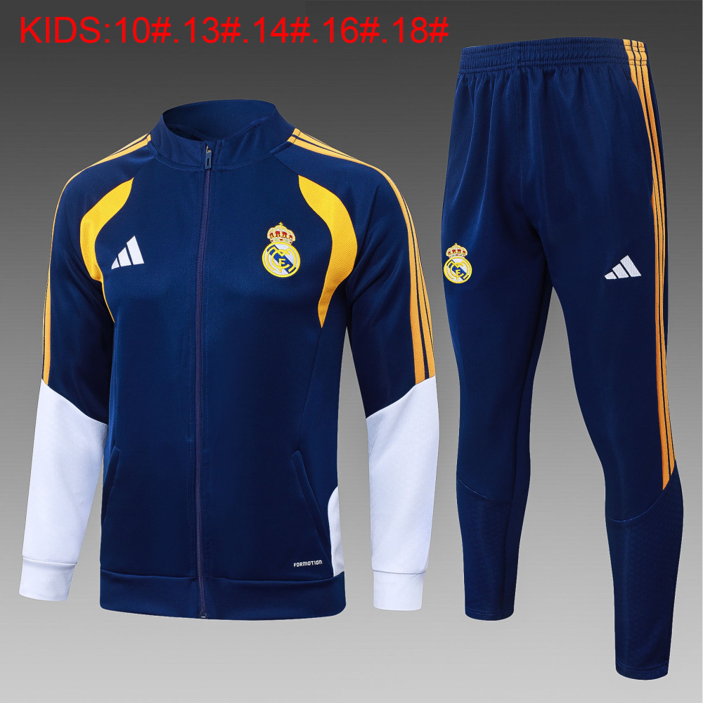 E26026 # 2627 Long pull Real Madrid Boran (white sleeves) children's clothing