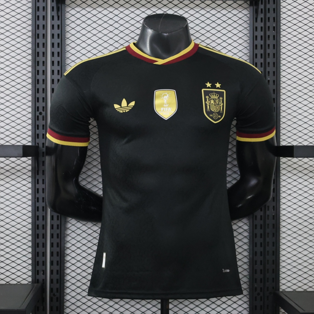 2026 Spain black two star champion edition player edition（2026西班牙黑色-两星-球员版-默认带金盾）